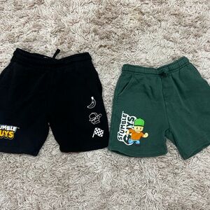 Zara Kids Black and Green Shorts